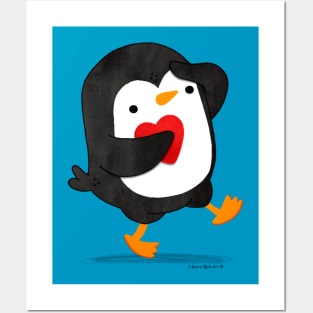 Penguin looking for love Posters and Art